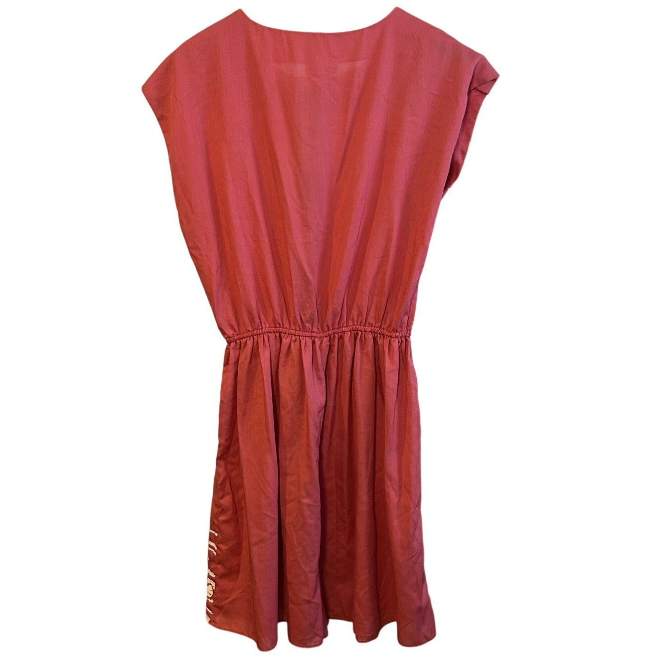 VTG Hans Jutte Hawaii Romper Rust Orange Hibiscus Print Button Shoulder 70s 80s