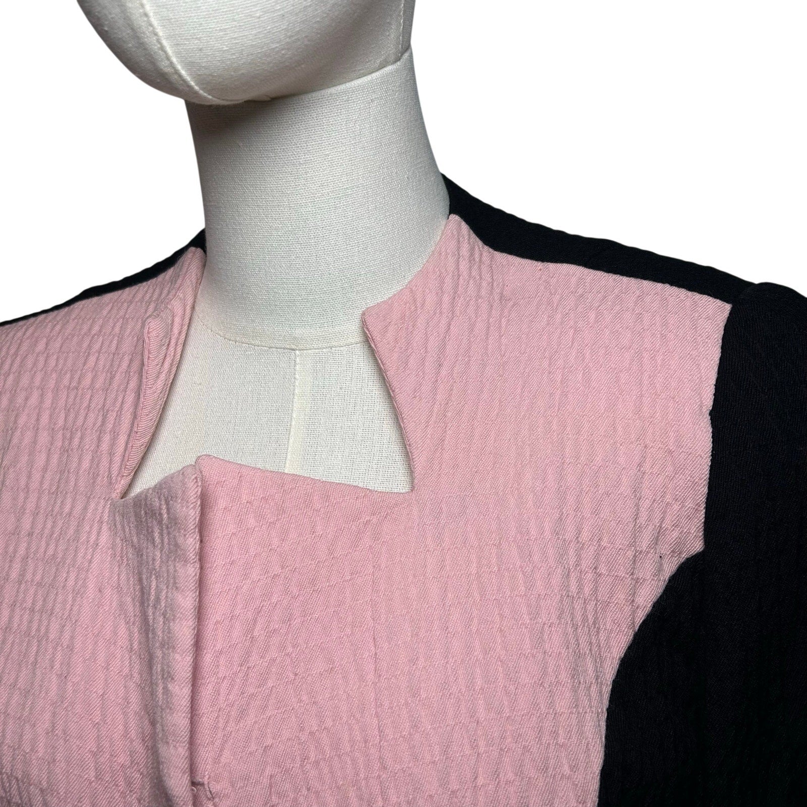VTG 80s David Hayes Pink Black Power Blazer M Retro Glam Preppy Casual Indie