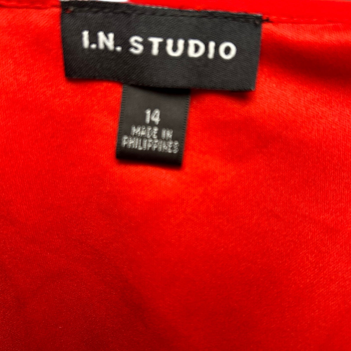 I.N. Studio Red Knee Lenght Midi 14 Dress Minimalist Preppy Glam Coquette Casual