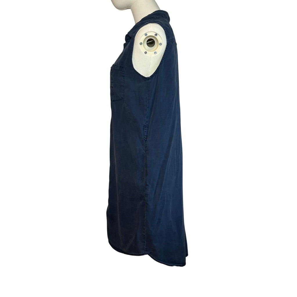 Velvet Heart Tencel Button-Front Utility Shirt Dress Small Casual Boho Preppy