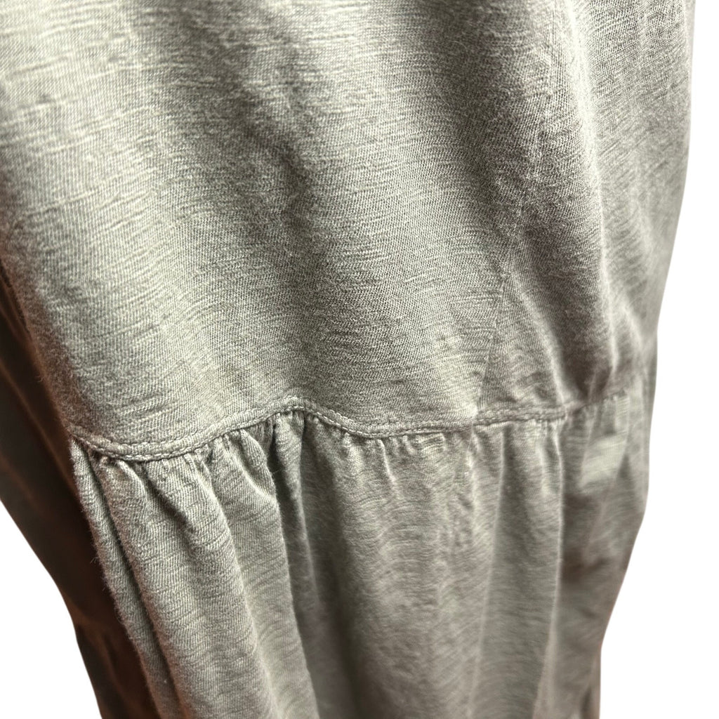 Wilt Slub Knit Tiered Midi Dress Sage Green S