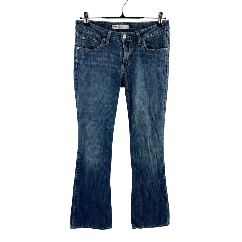 Levi's 518 Super Low Rise Boot Cut Jeans Size 9 Y2K Medium Light Wash Stretch