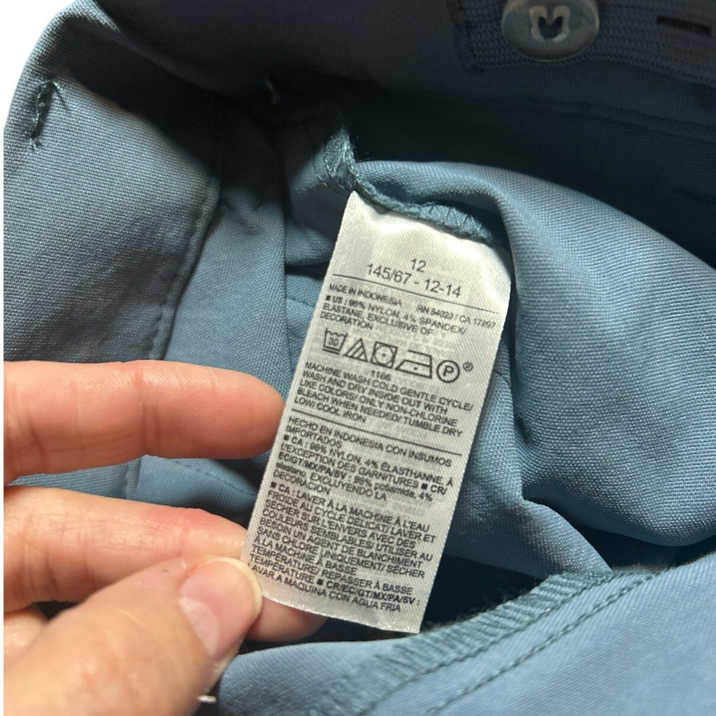 NWT Old Navy Kids Shredtech Steel Blue Casual Utility Pants Quick-Dry 12 Boys