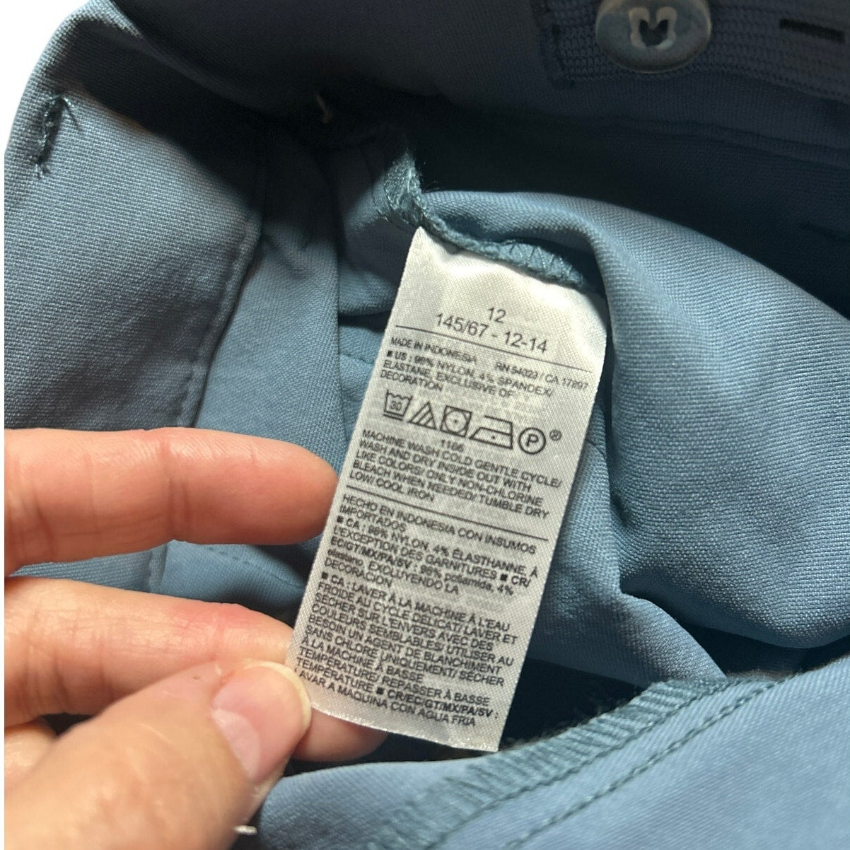 NWT Old Navy Kids Shredtech Steel Blue Casual Utility Pants Quick-Dry 12 Boys