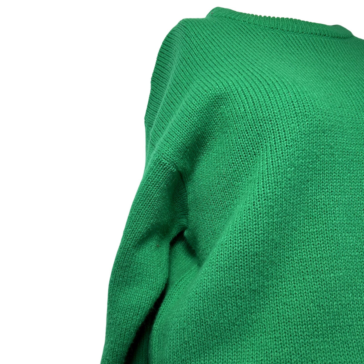 VTG 90s Alicia M Green Cable Knit Relaxed Cottage Sweater Casual Comfy Preppy