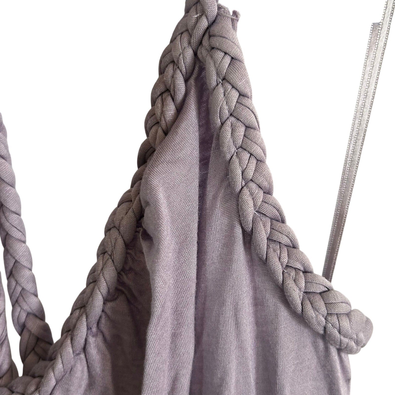 H&M Lilac Purple Braided Racerback Tank Top Boho Summer 2009 Y2K Medium Viscose