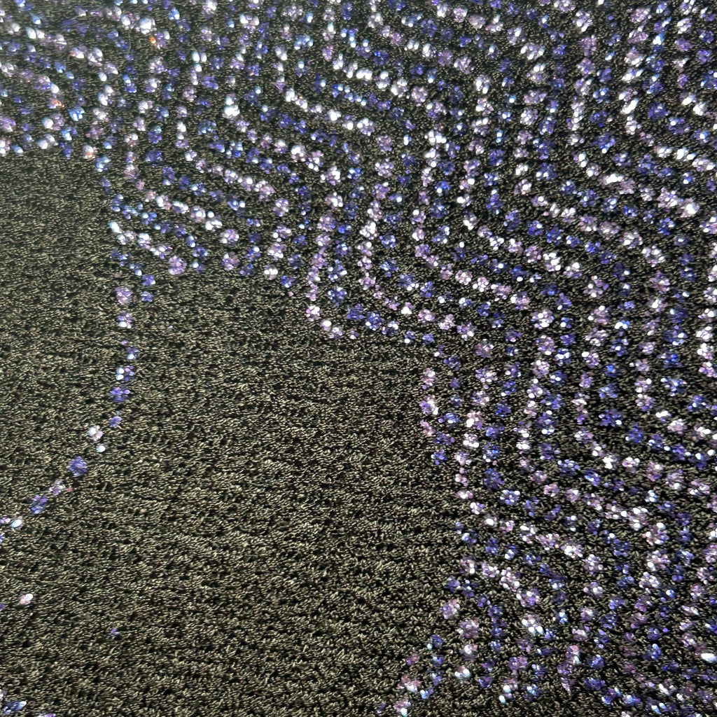 VTG 90s Black Purple Floral Metallic Maxi Dress M Goth Grunge Whimsigoth Y2K