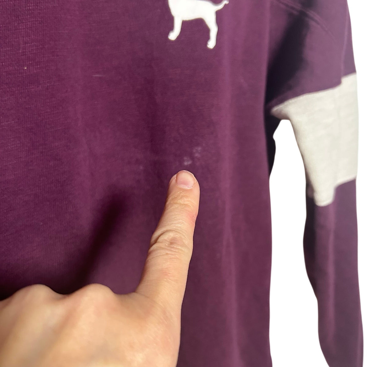 PINK Victoria's Secret Maroon Rainbow Spirit Jersey XS Oversized Loungewear