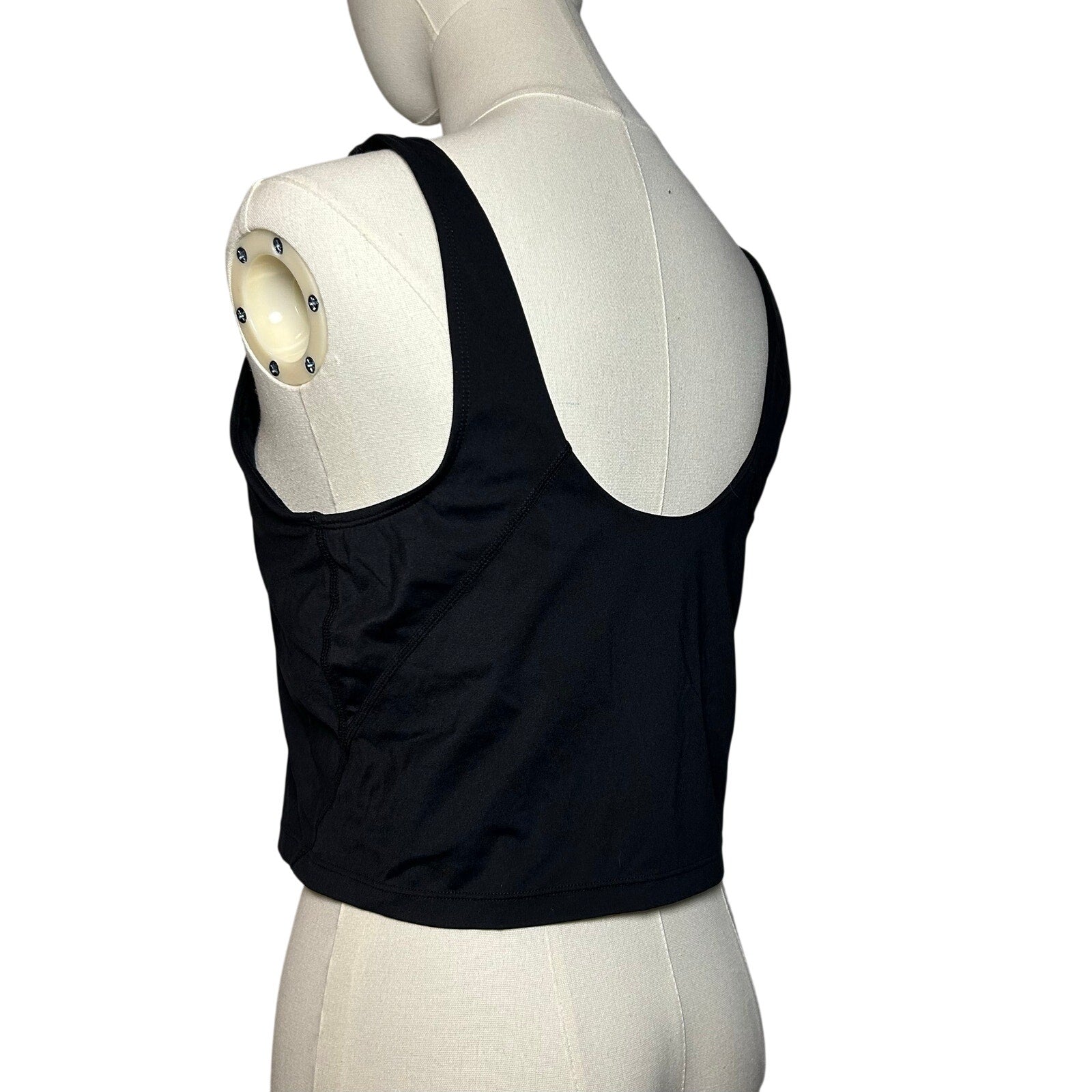 Black Built-In Bra Tank Dress High Stretch Large Minimalist Sportswear Casual
