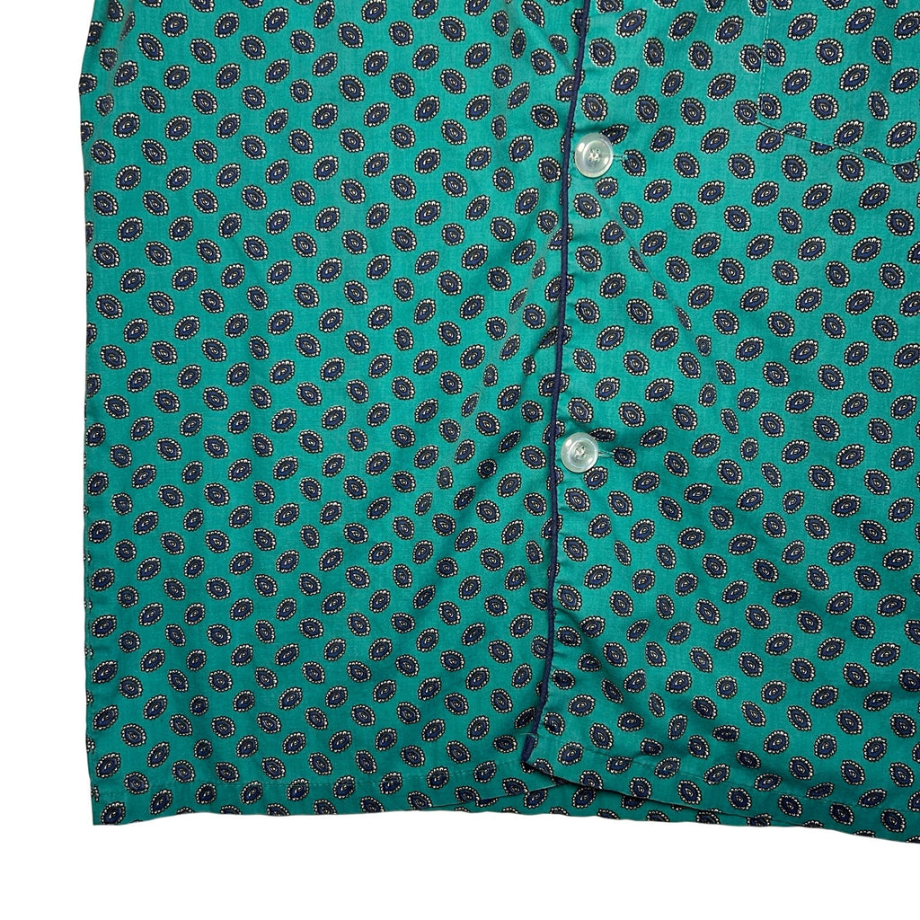 VTG 80s S Green Pajama Set Long Sleeve Loungewear Casual Retro Indie Whimsigoth