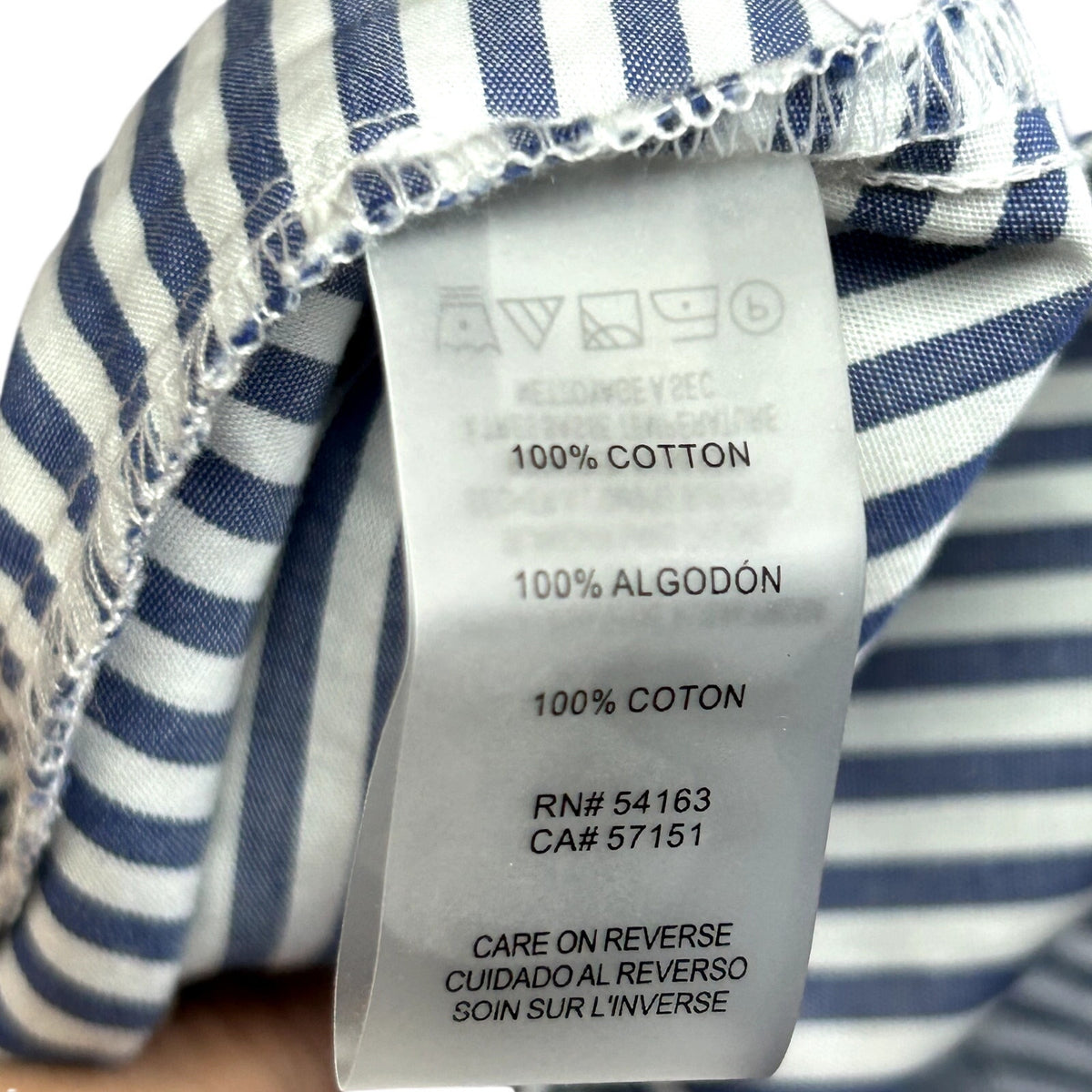Tommy Hilfiger Blue White Striped Ruffle 14 Shirt Dress Cotton Coastal Preppy