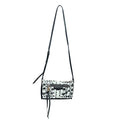 Aimee Kestenberg Bali Convertible Leather Crossbody Bag Snake Print Black White