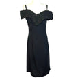 VTG 80s Niki Originals Cocktail Dress Black M Beaded Lace Archive Dark Romantic