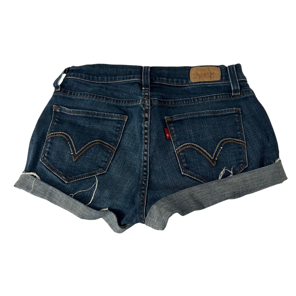 Levi's 529 Curvy Cut Off Denim Shorts Women's Size 4 Dark Wash Indigo