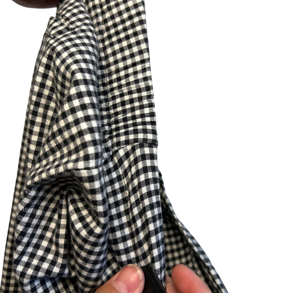 VTG 90s David Brooks Gingham Pants 8 29 Black White Retro Plaid Cigarette Slacks