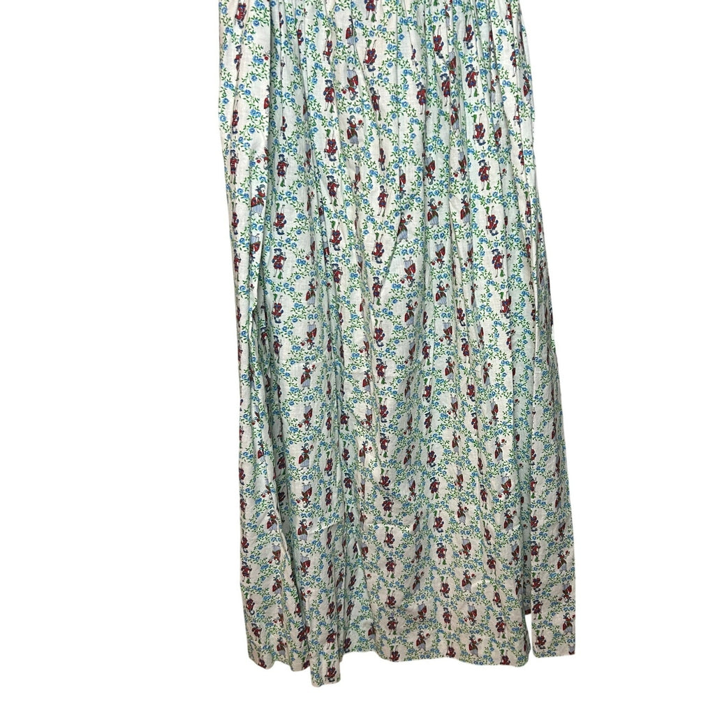 70s Bicentennial Prairie Two Piece Set Floral Colonial Print XS Small