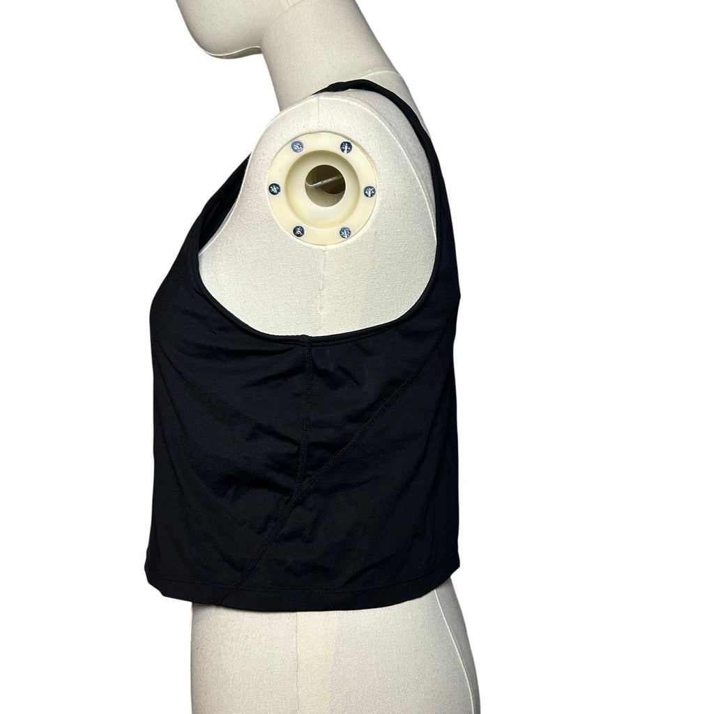 Black Built-In Bra Tank Dress High Stretch Large Minimalist Sportswear Casual