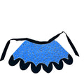 VTG 50s Blue Umbrella Print Apron Scalloped Rick Rack Trim Cottage Grandma Retro