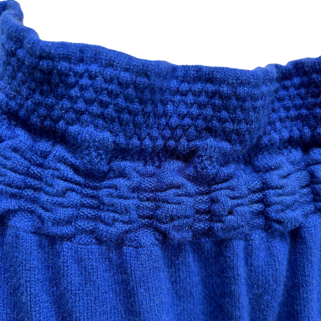 VTG 90s Escada 38 S Royal Blue 100% Cashmere Long Sleeve Knit Sweater Dress Chic