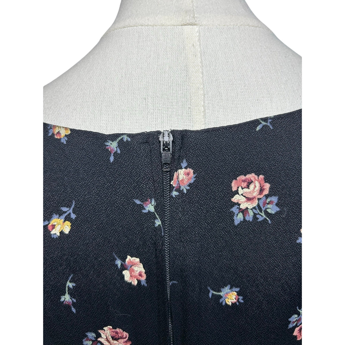 VTG 90s Decked Out Floral Belted Maxi Grunge Whimsigoth Medium Y2K Retro Boho