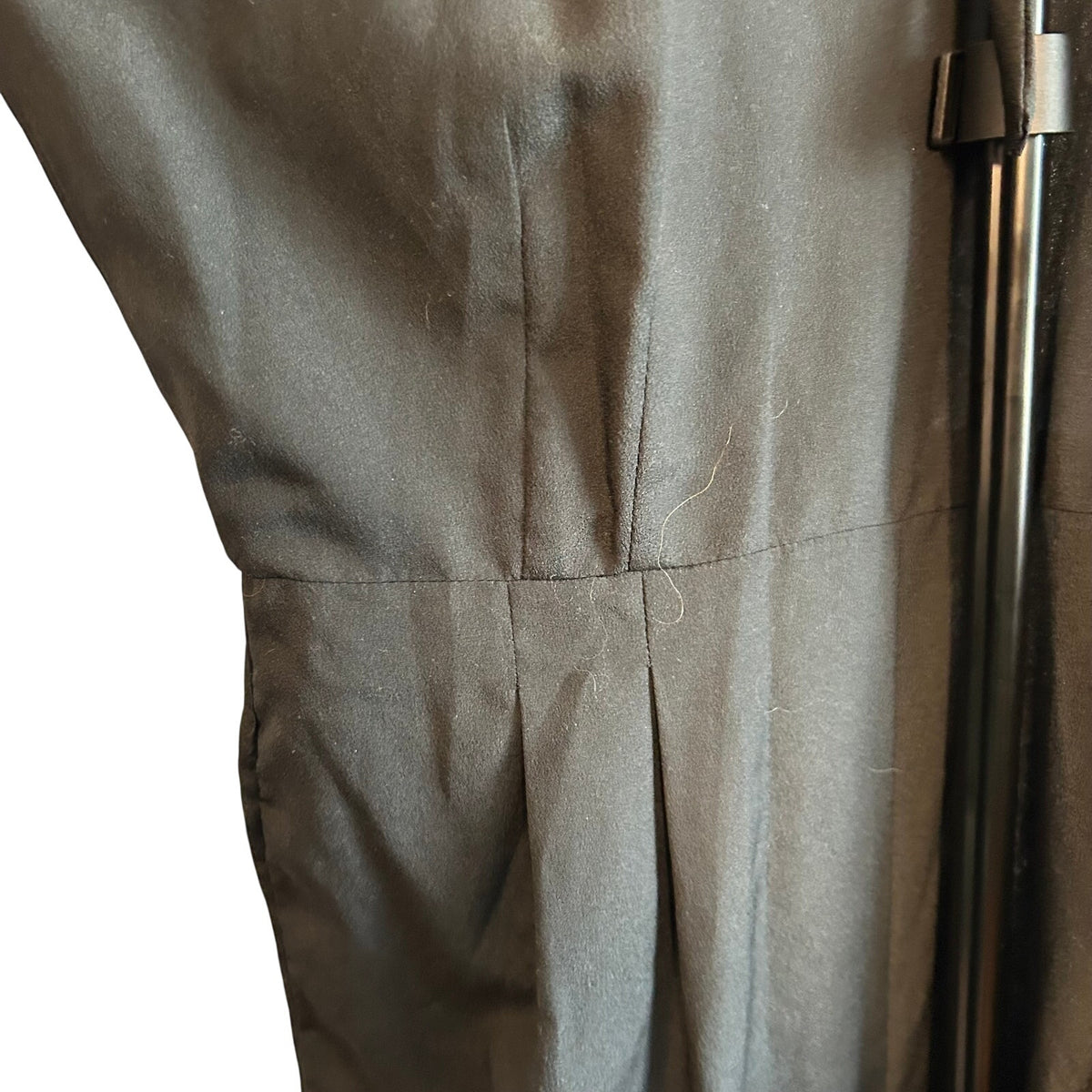 VTG Silver Black Metallic Leaf Brocade Jumpsuit and Matching Cropped Jacket Set