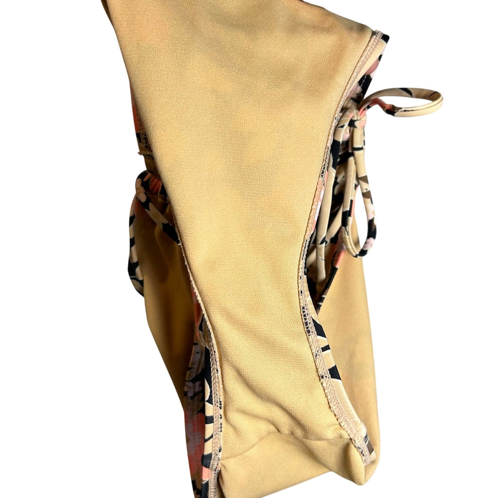 Brown Black String Bikini Set Adjustable Triangle Top Large Boho Casual Coquette