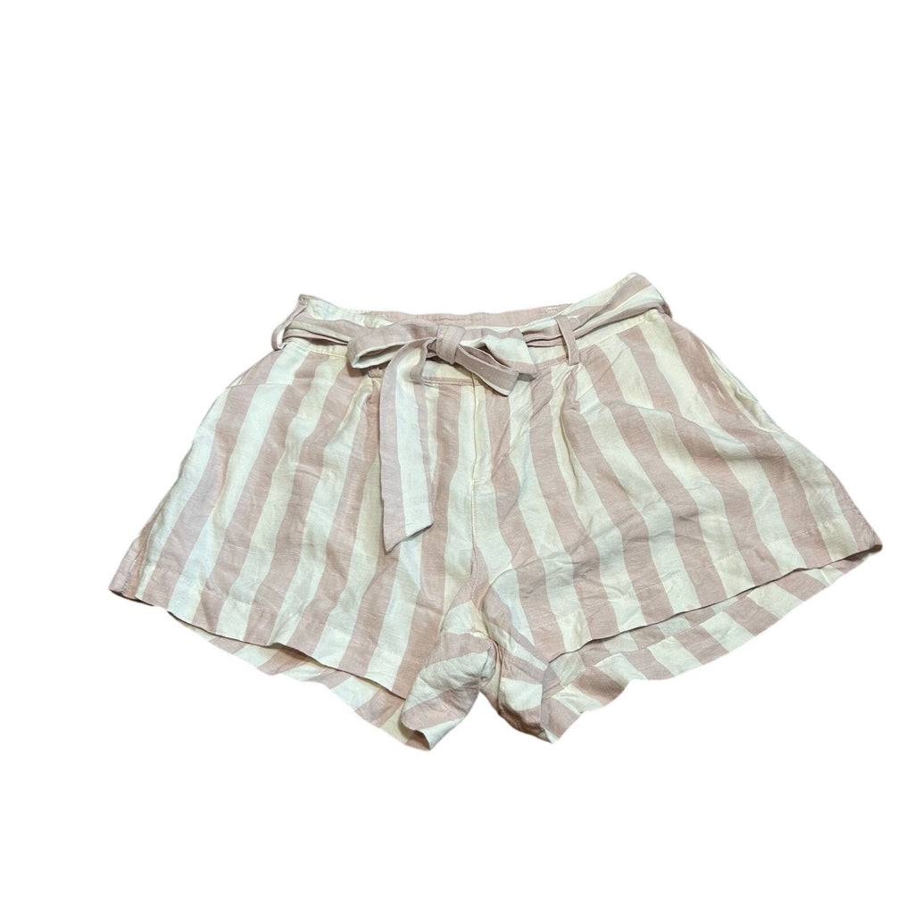 Rails Katy Petal Stripe Shorts Pink White Rayon Linen Medium Coquette Preppy