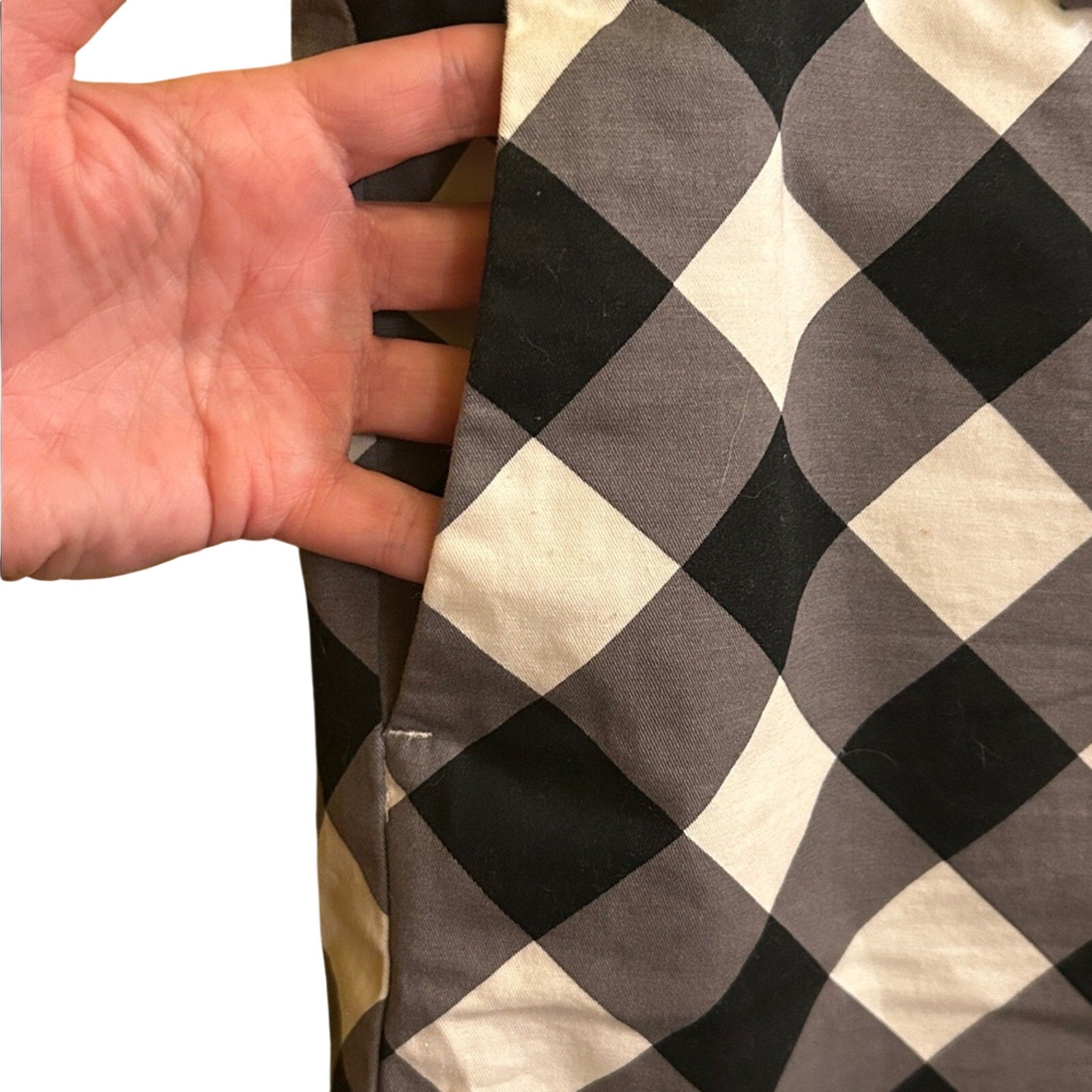 Ann Taylor Factory Black White Gingham Shorts Plus Size 16 Cotton Like New