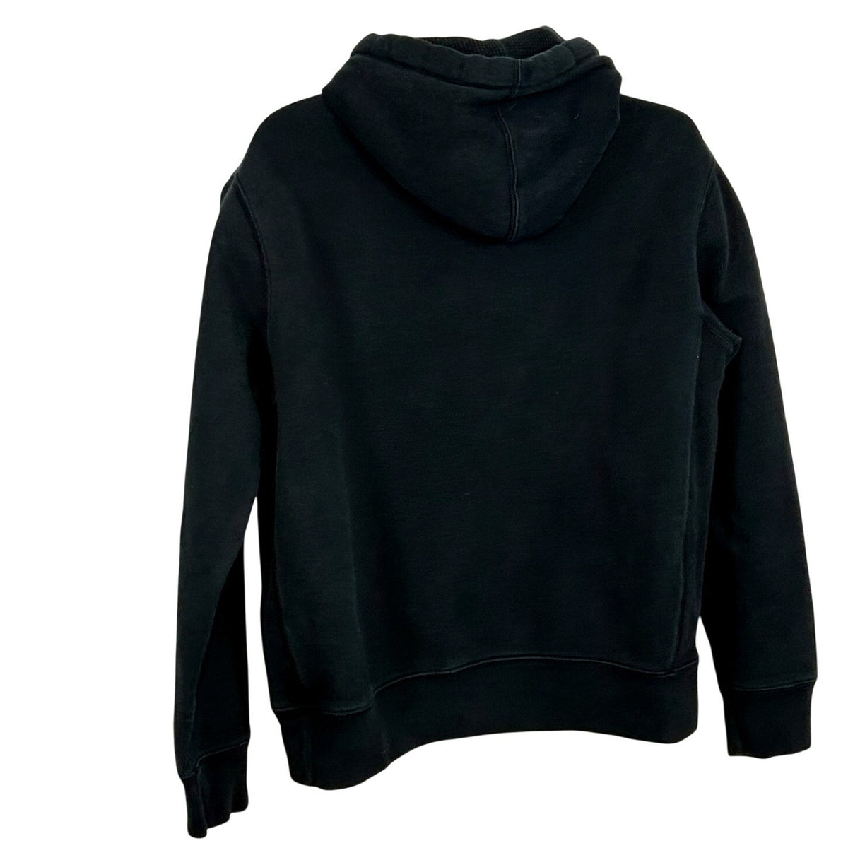 Polo Ralph Lauren L Black Waffle Lined Fleece Team Captain Pullover Hoodie Pony