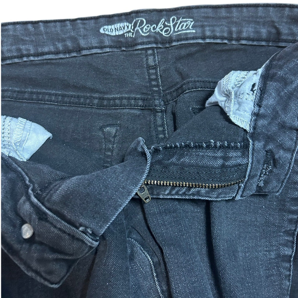 Whimsigoth Indie Sleaze Grey Tuxedo Stripe Skinny Jeans 8 Dark Academia Grunge