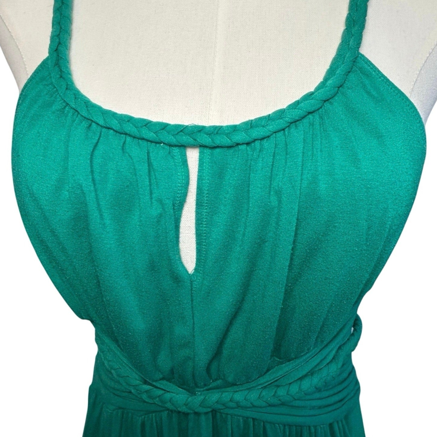 Max Studio Emerald Green Ruched Halter Maxi Dress Maternity Photoshoot Fair Luxe