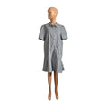 Tommy Hilfiger Blue White Striped Ruffle 14 Shirt Dress Cotton Coastal Preppy