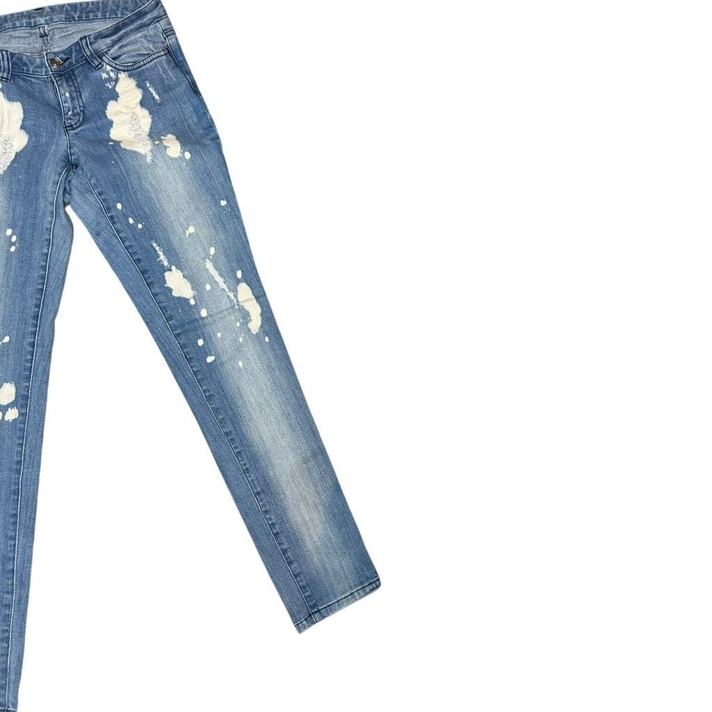 Michael Michael Kors Bleach Splatter Distressed Skinny Jeans