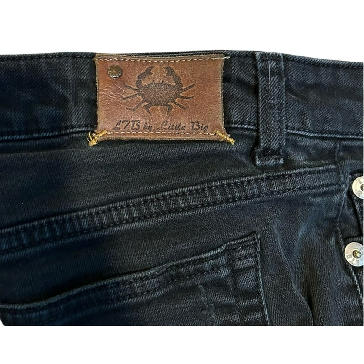 LITL BUG Black Jeans Size 30 Skinny Straight Leg Stretch Minimalist Denim