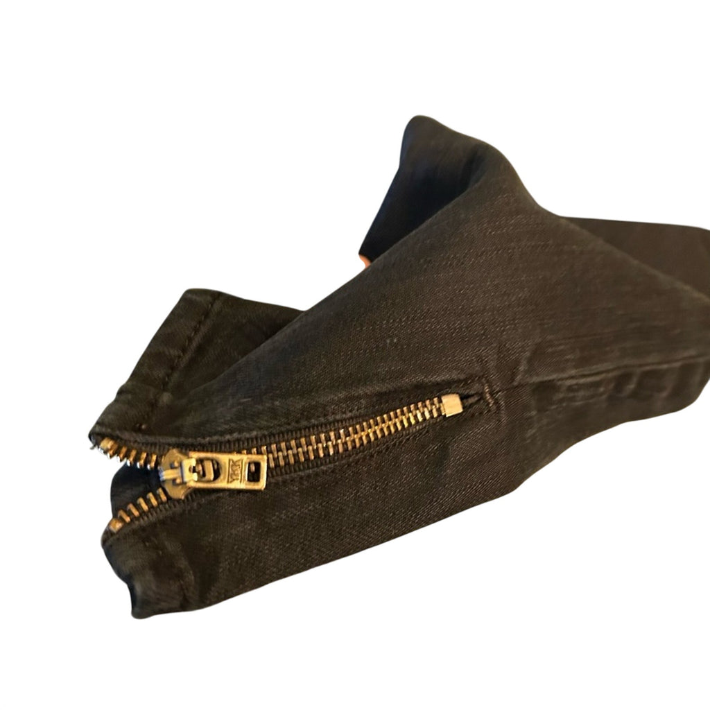 Paper Denim Cloth Black 10 Brinkely Jeans Moto Biker Ankle Zip Y2K Grunge Goth