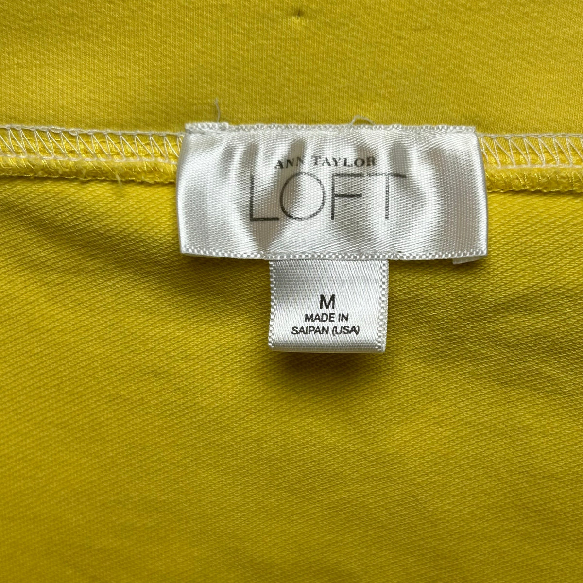 VTG Y2K Ann Taylor LOFT Knit Yellow M Mini Skirt Preppy Retro Casual Tennis