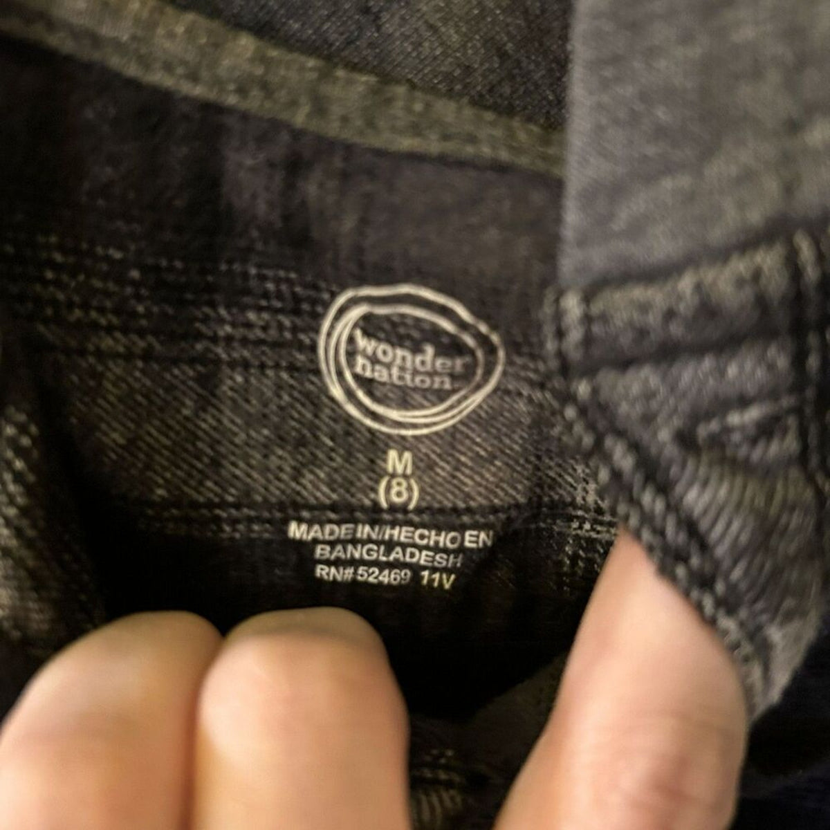 Wonder Nation Boys 8 Gorpcore Hooded Flannel Shirt Plaid Grunge Utility Layer