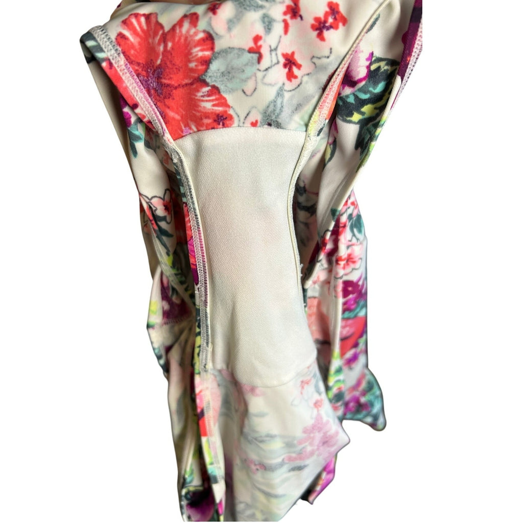 Smart & Sexy Swim Pink Tankini Top 36C & Skirted Briefs Set L Coquette Retro Y2K