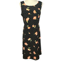 VTG Kathie Lee Collection Polka Dot Floral Sheath Dress Sz 10 Y2K 90s Retro