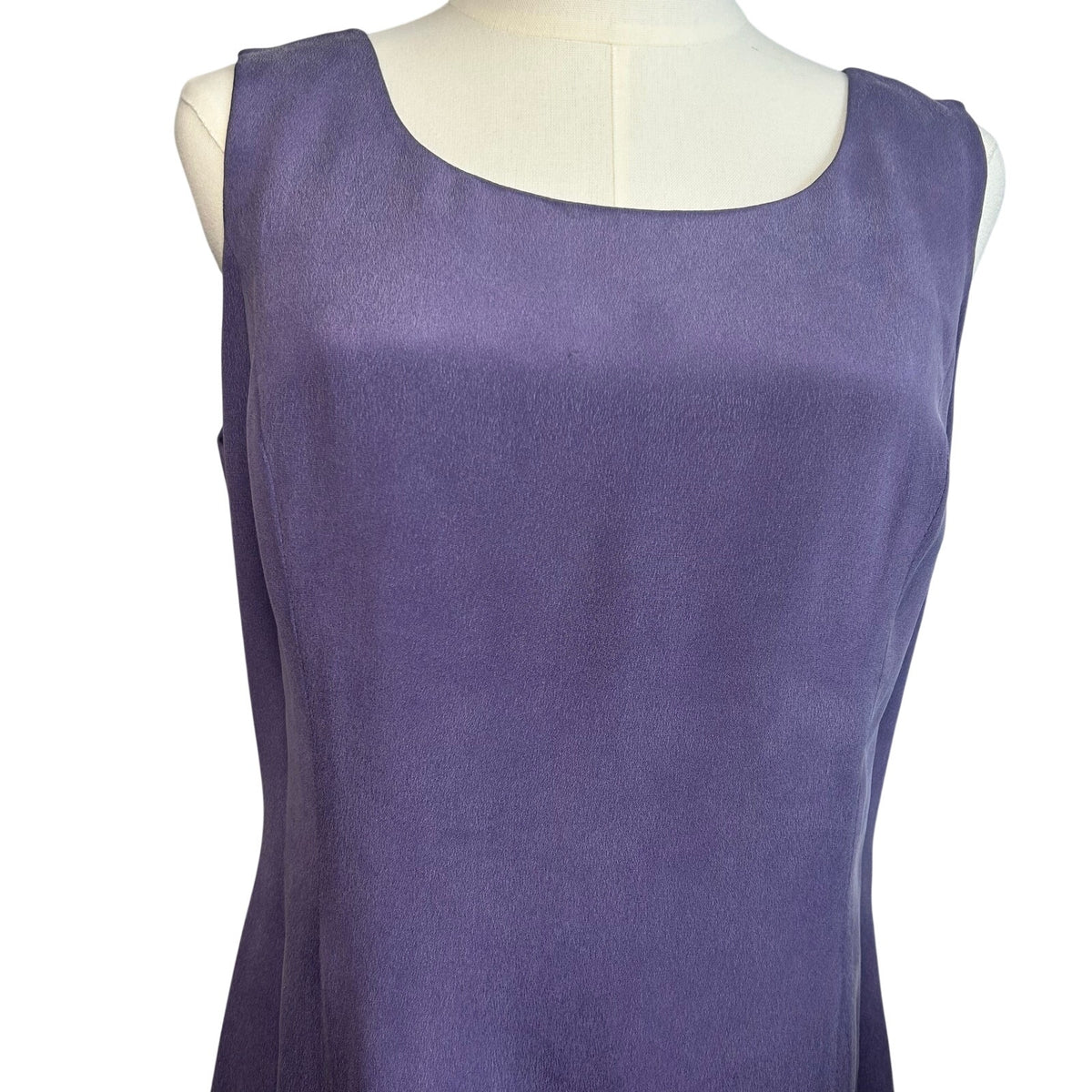 YL Yansi Fugel Purple Matte Crepe Column Maxi Dress Size 12 90s Minimalist Y2K