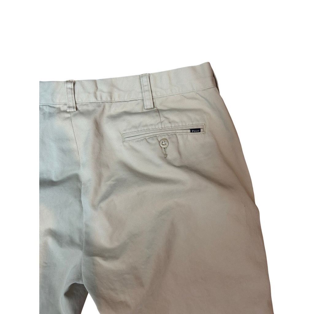 Polo Ralph Lauren Khaki Cotton Chino Pants Mens Contemporary Classic Preppy Work