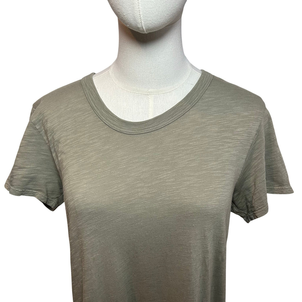 Wilt Slub Knit Tiered Midi Dress Sage Green S