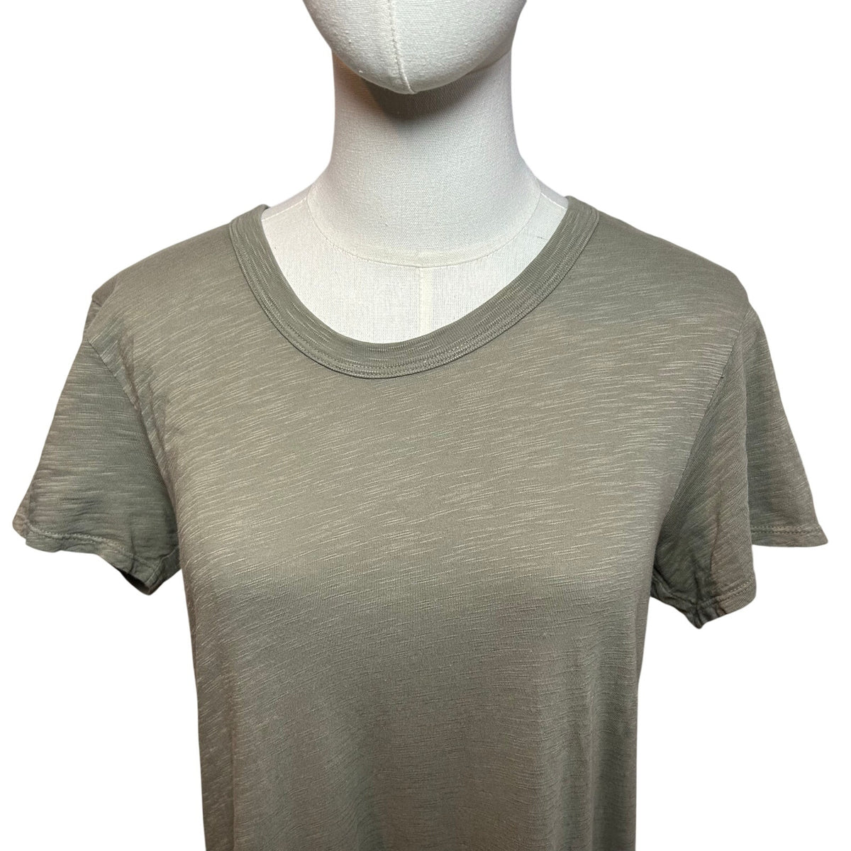 Wilt Slub Knit Tiered Midi Dress Sage Green S