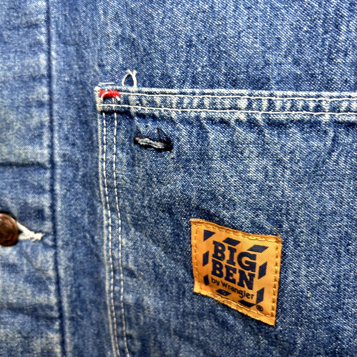 VTG 70s Big Ben Wrangler 36 Blanket Lined Denim Jacket Hand Painted Cow Art Barn
