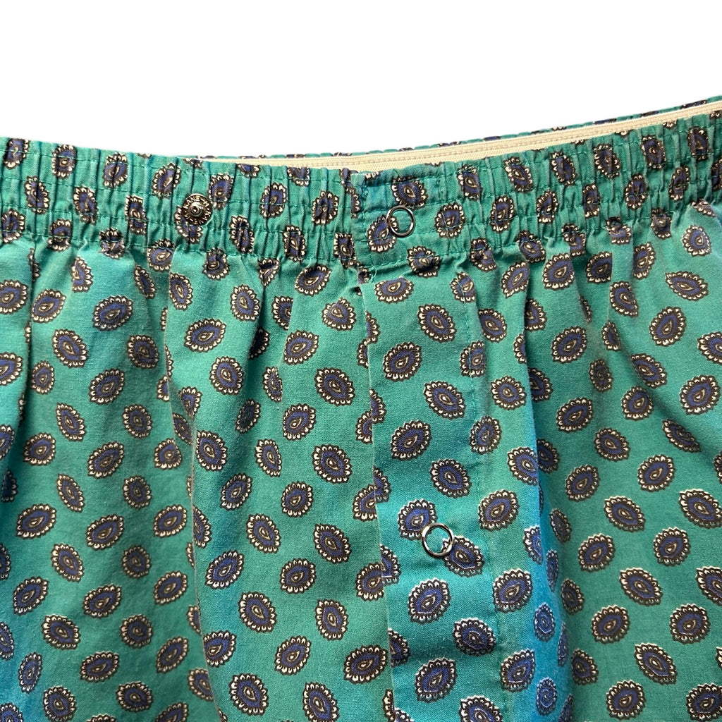 VTG 80s S Green Pajama Set Long Sleeve Loungewear Casual Retro Indie Whimsigoth
