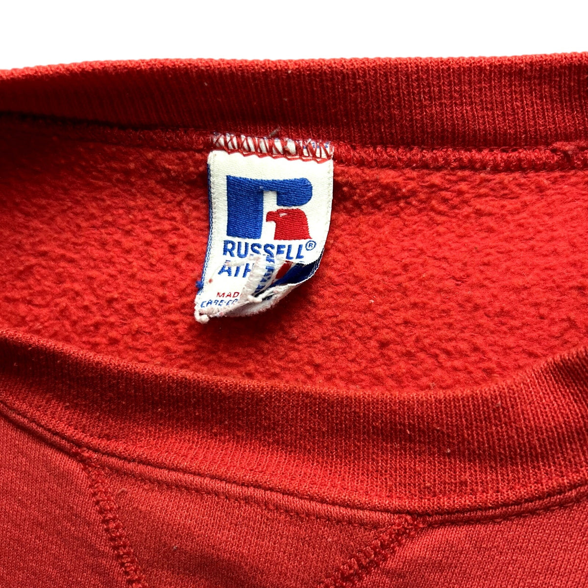 VTG 90s Russell Athletic M Red Fleece Crewneck Sweatshirt USA Gorpcore Utility