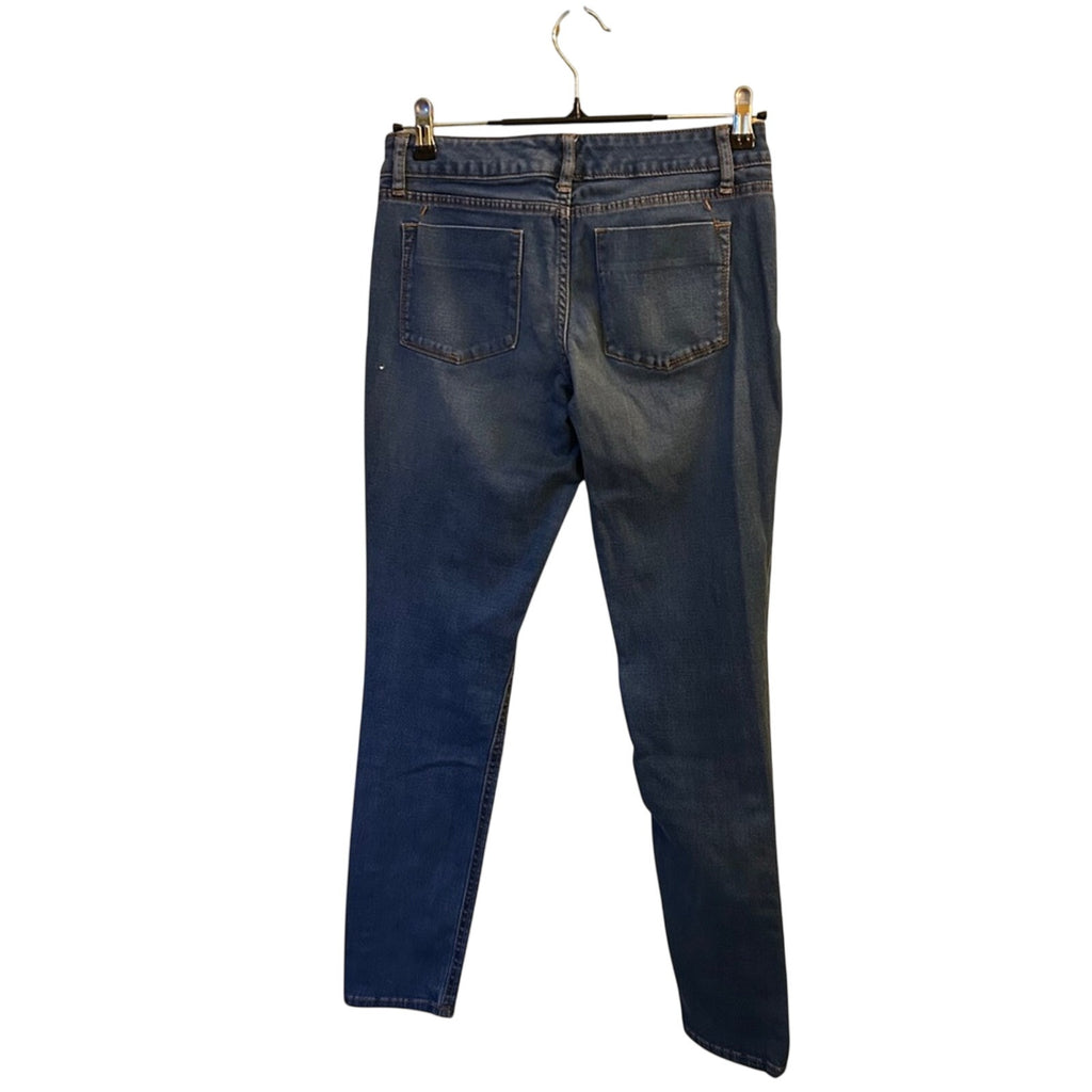 WASSIO Luxe Straight Leg Jeans Size 6 Medium Wash Stretch Blue Denim RN 159052