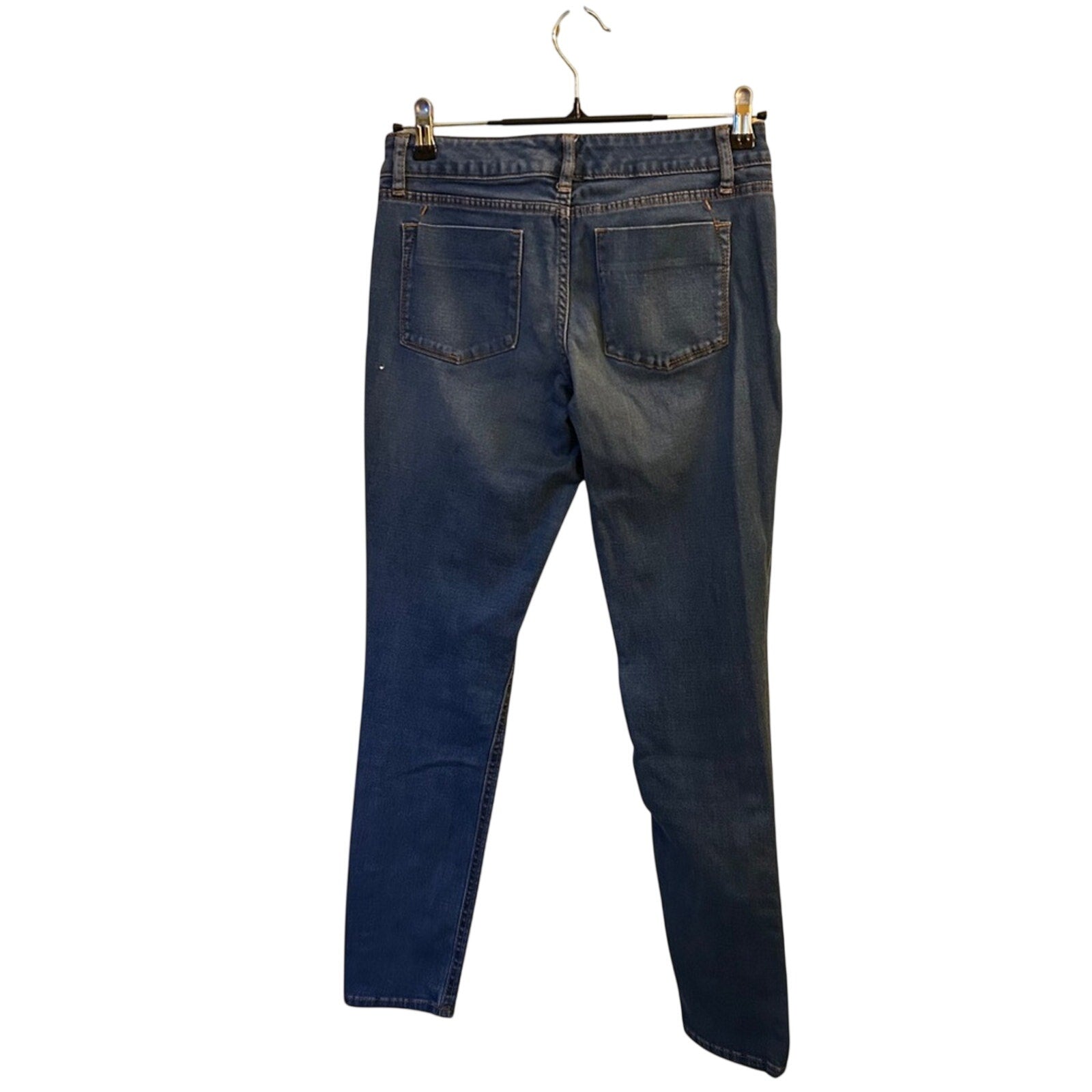 WASSIO Luxe Straight Leg Jeans Size 6 Medium Wash Stretch Blue Denim RN 159052