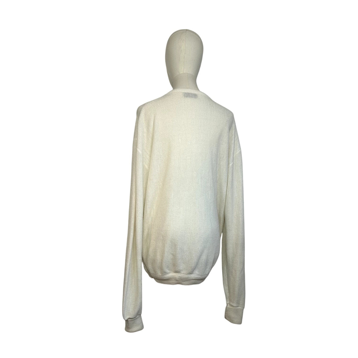 VTG 70s Izod Lacoste XL White V-Neck Pullover Sweater Preppy Retro Sportswear