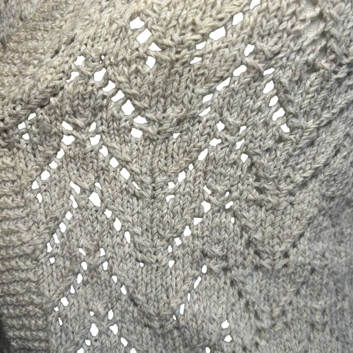 VTG 90s Handmade Wool Blend Cardigan Sweater Cream Medium Minimalist Cottagecore